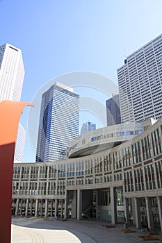 Building of Tokyo metropolitan assembly in Shinjuku, Japan