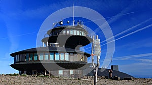 Building on the top of a mountain