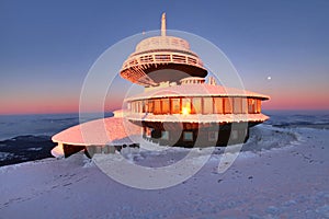 Building on the top of Snezka mountain photo