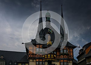 The building of town hall of Wernigerode, Germany