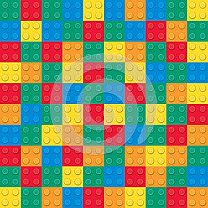 Building toy bricks. Seamless pattern