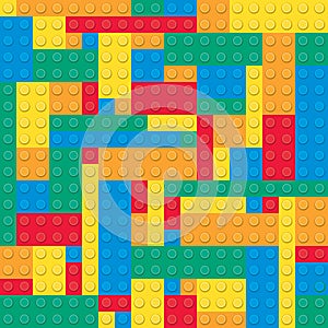 Building toy bricks. Seamless pattern photo