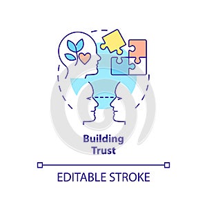 Building trust concept icon