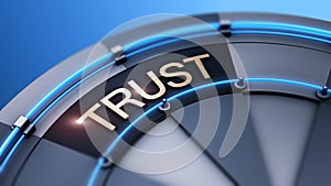 Building trust symbol target background