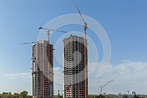 Building of two multi-storey buildings