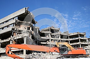 Building under demolition