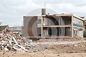 Building under demolition
