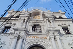 Building of a university in Sucre, capital of Bolivi