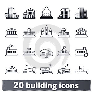 Building Vector Icons Collection