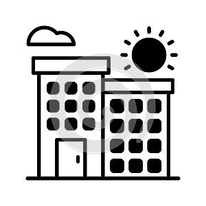 Building vector Solid icon style illustration. EPS 10 file