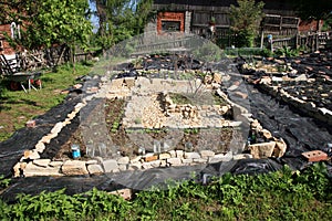 Building a vegetable and herb formal garden.