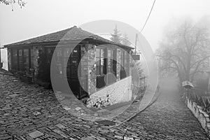 Building in Vizitsa village on mountain Pelion.Greece