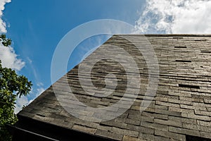 Building Wall exterior with the spacing sky as a background