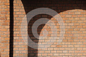 Building Wall made of brick by masonry with Shadow