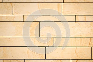 Building wall made of ceramic tiles.