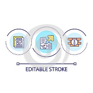 Building website structure loop concept icon