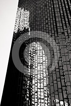 Building of windows in black and white