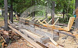 Building wooden boat