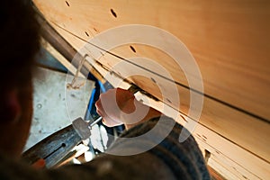 Building wooden boat