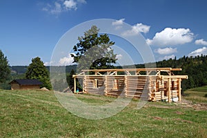 Building wooden cottage