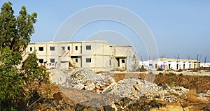 Buildings abandoned by the brick crisis, Lanzarote