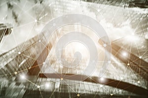 Buildings abstract background. Universal Wallpaper Concept.