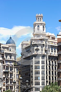 Buildings adjoining the Plaza del Ayuntamiento of Valencia