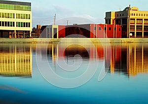 Buildings along grand River