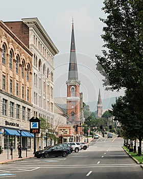 Buildings along Main Street, in downtown North Adams, Massachusetts