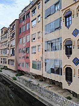 Buildings along the Onyar River in Girona