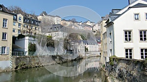 Buildings along River Alzette