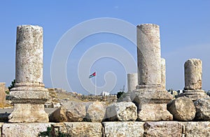 Buildings of Amman Citadel in national historic site