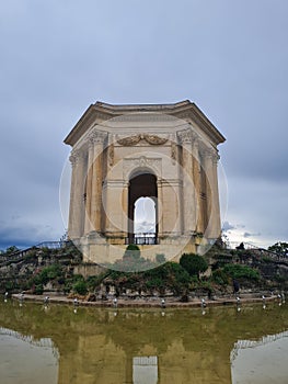 Buildings and architecture in Montpellier, France (Château D\'eau du Peyrou)