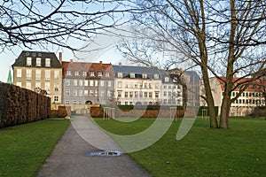 Buildings around the Rosenborg garden, Copenhagen