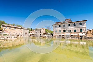 Buildings of Bagno Vignoni, Tuscany