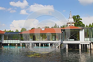 Buildings in balneological resort. Heviz, Hungary