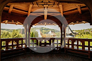 Buildings of Barsana monastery, Maramures, Romania