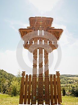 Buildings of Barsana monastery, Maramures, Romania