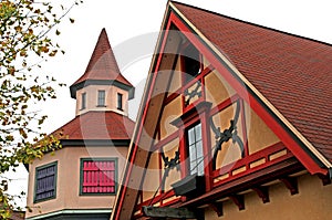 Buildings in bavarian style architecture