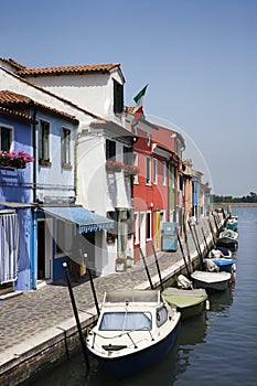 Buildings and Boats on Canal in Venice