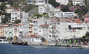 Buildings in Bosphorus Strait Side of Istanbul, Turkey