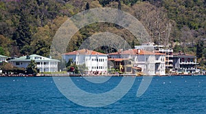 Buildings in Bosphorus Strait Side of Istanbul, Turkey