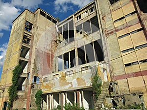 Buildings of broken and abandoned industries in city of Banja Luka - 6 photo