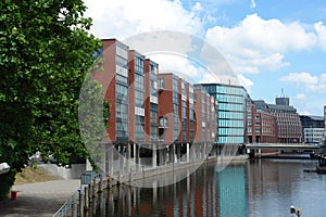 Buildings at canal