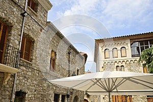 Buildings in Catalonia medieval village