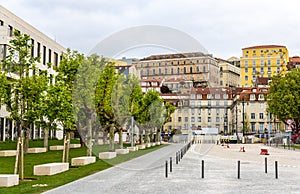 Buildings in the city center of Lisbon