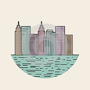 Buildings city skyline image