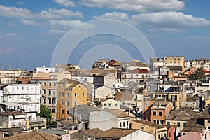 Buildings cityscape Corfu town