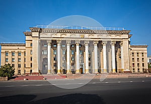 Buildings colonnade architecture Almaty Kazakhstan