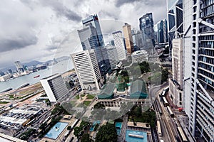 Buildings by day in Hong Kong